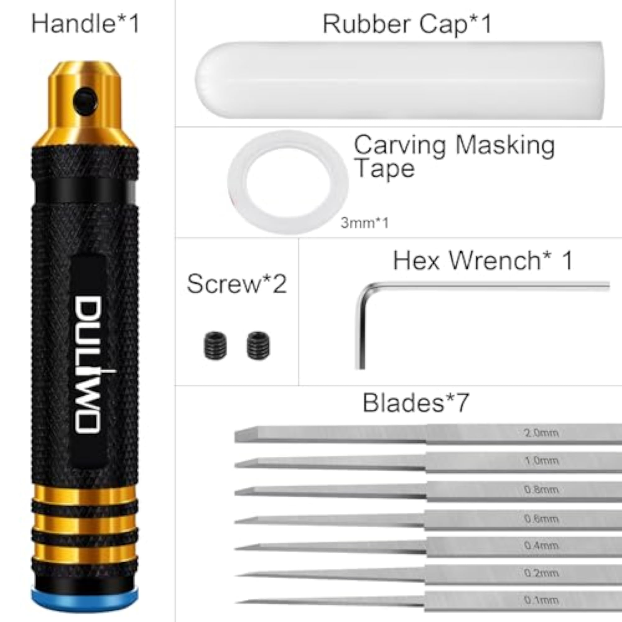 Scriber Chisel Set with 7 Blades